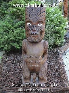 légende: Statue Maori au Tamaki Village Rotorua 01
qualityCode=raw
sizeCode=half

Données de l'image originale:
Taille originale: 186524 bytes
Temps d'exposition: 1/50 s
Diaph: f/180/100
Heure de prise de vue: 2003:02:28 19:34:24
Flash: non
Focale: 54/10 mm
